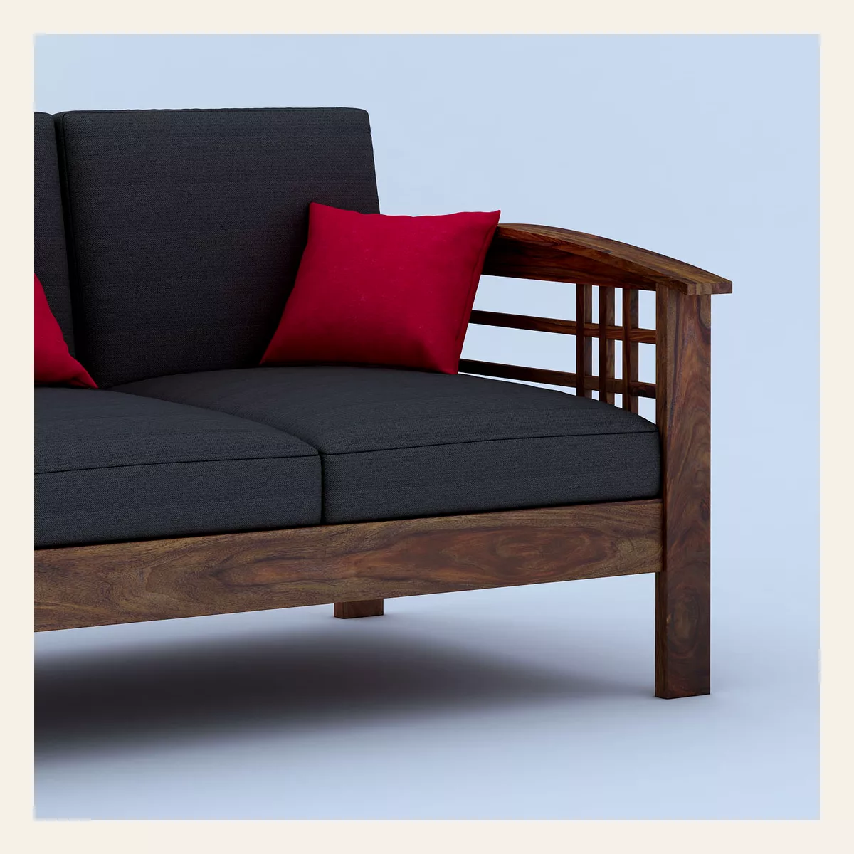 Adelone Wooden 3 1 1 Seater Sofa