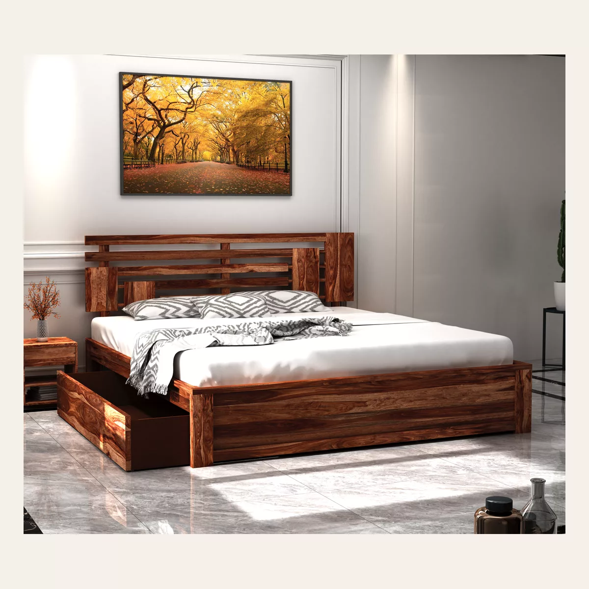 Aelinia Storage King Size Bed