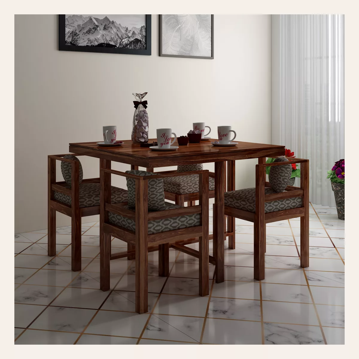 Bayne 4 Seater Dining Set
