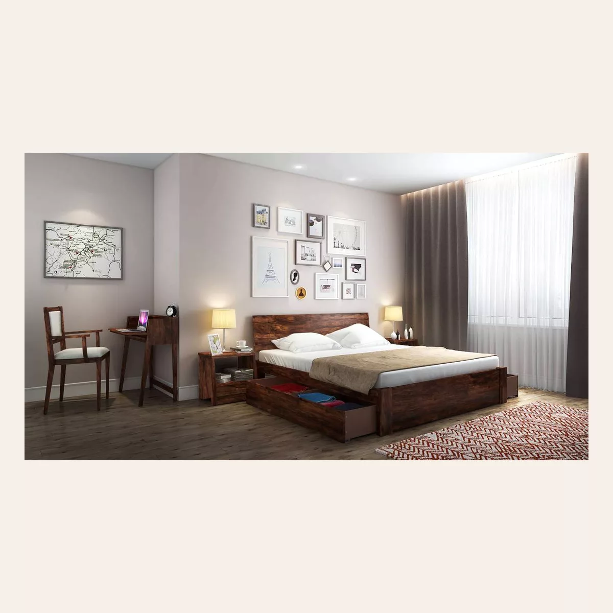 Boston Storage King Bed