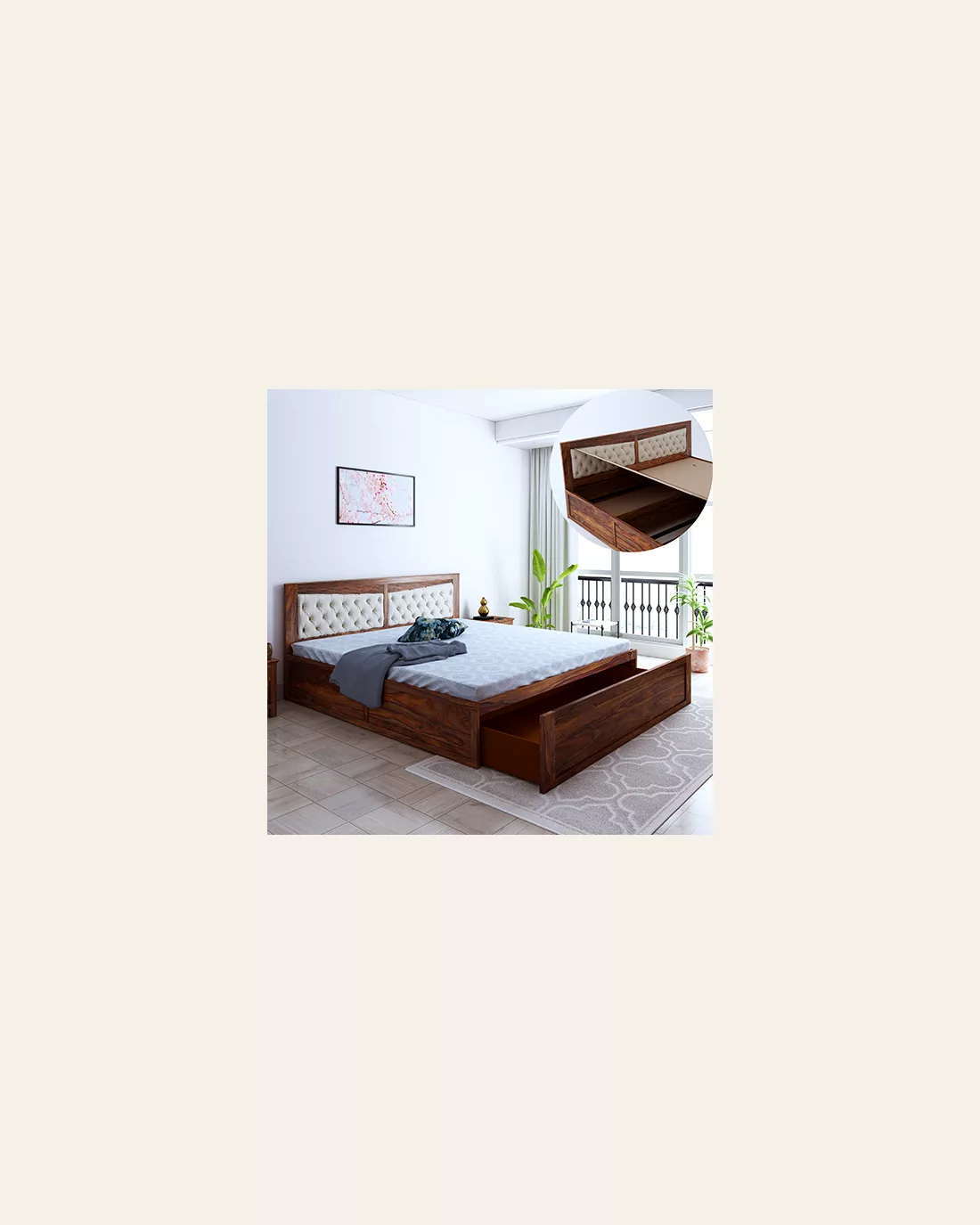 Madrid King Front Drawer Bed