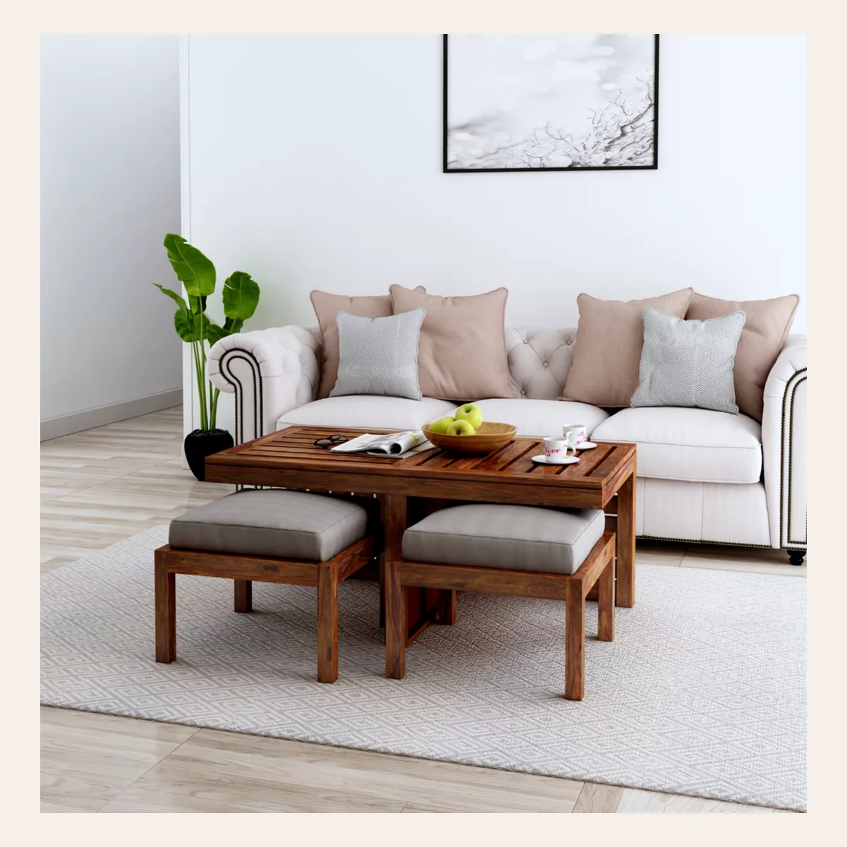 Sino Two Stool Coffee Table