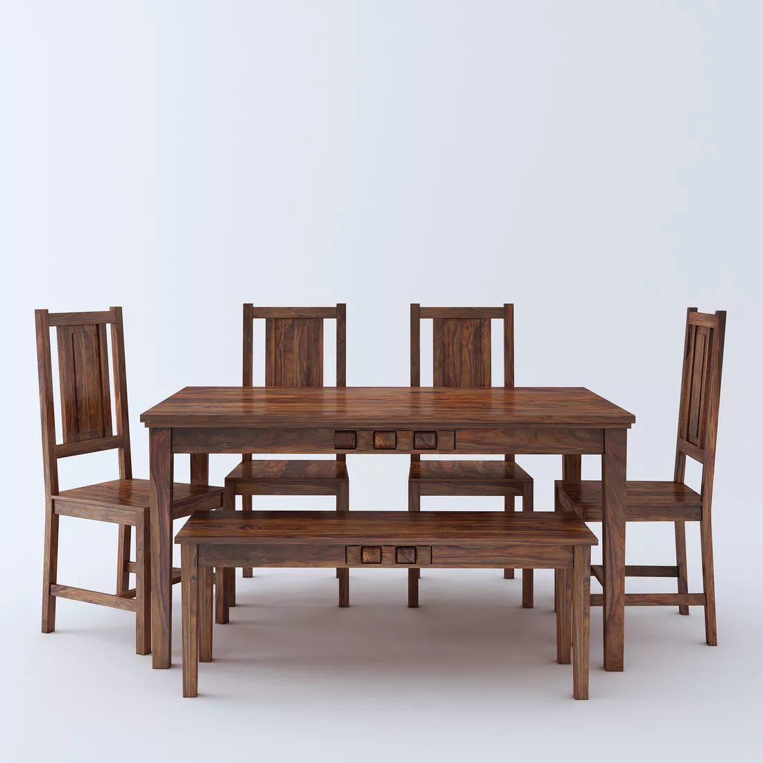 Weave 6 Seater Dining With Bench Dining Set